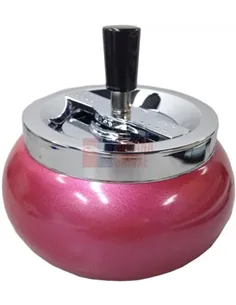 06015 Пепельница вращающаяся 130 мм розовый металлик