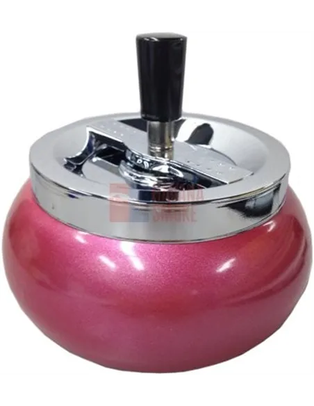 06015 Пепельница вращающаяся 130 мм розовый металлик