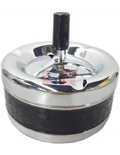 06016 Пепельница вращающаяся 110 мм черная ПВХ