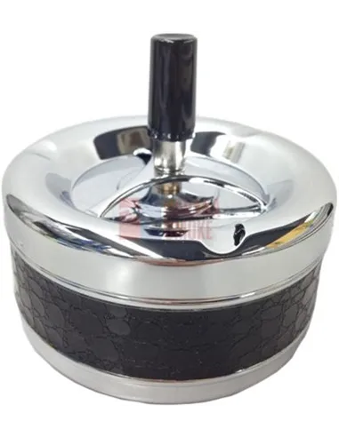 06016 Пепельница вращающаяся 110 мм черная ПВХ