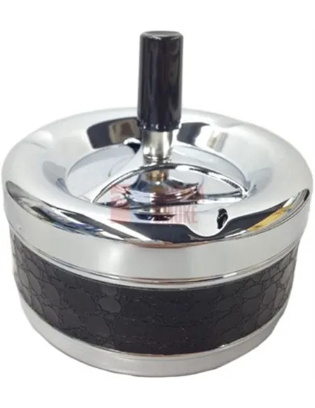 06016 Пепельница вращающаяся 110 мм черная ПВХ