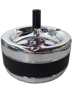 06017 Пепельница вращающаяся 130 мм черная ПВХ
