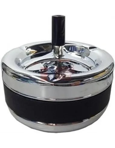 06017 Пепельница вращающаяся 130 мм черная ПВХ