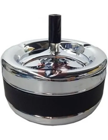 06017 Пепельница вращающаяся 130 мм черная ПВХ