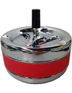 06019 Пепельница вращающаяся 130 мм красная ПВХ