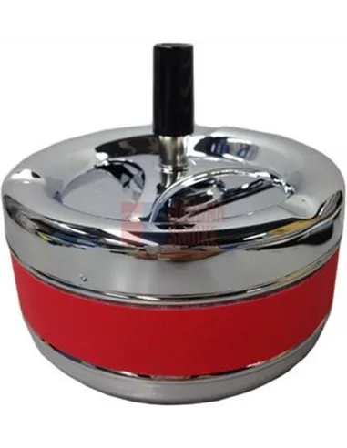 06019 Пепельница вращающаяся 130 мм красная ПВХ
