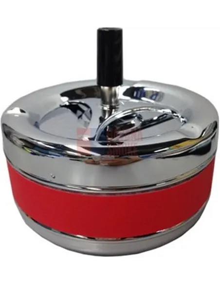 06019 Пепельница вращающаяся 130 мм красная ПВХ
