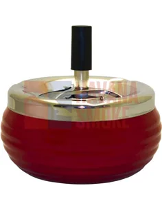 06025 Пепельница вращающаяся 125 мм красная ребристая