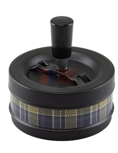 06032 Пепельница вращающаяся 90 мм круглая "шотландская клетка"