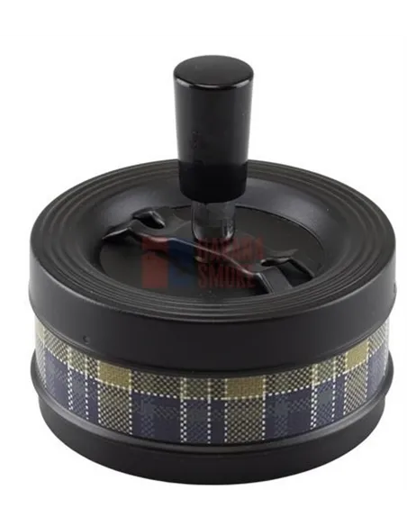 06032 Пепельница вращающаяся 90 мм круглая "шотландская клетка"
