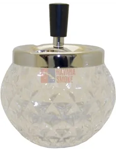 06106 Пепельница вращающаяся стекло прозрачная 120 мм