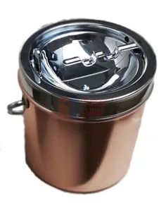 11531 Пепельница металлическая "arched inwards" "розовое золото"