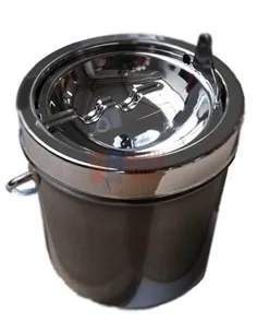 11533 Пепельница металлическая "arched inwards" "серебристая"