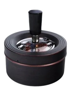 22021 Пепельница вращающаяся антик коричневая 90 мм