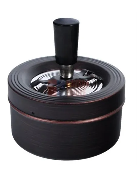 22021 Пепельница вращающаяся антик коричневая 90 мм