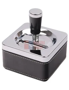 22031 Пепельница вращающаяся квадр кожа/ПВХ