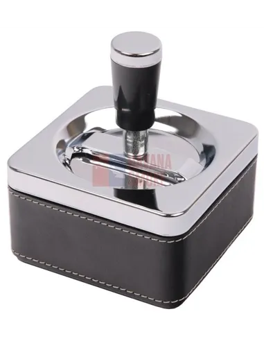 22031 Пепельница вращающаяся квадр кожа/ПВХ