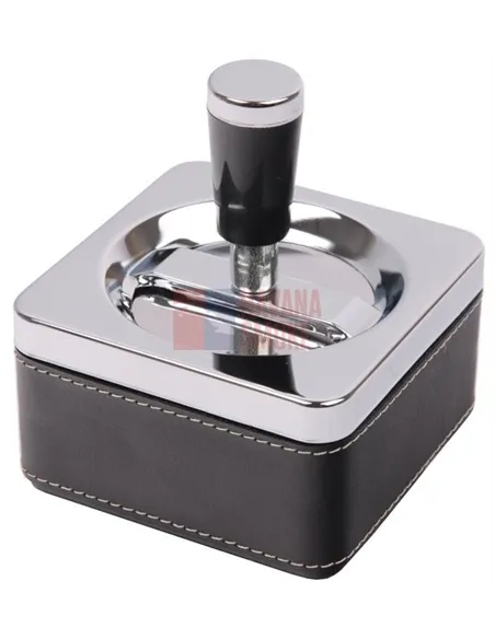 22031 Пепельница вращающаяся квадр кожа/ПВХ