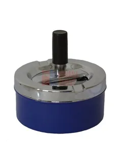 22303 Пепельница вращающаяся синяя малая 90 мм