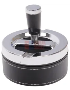 22307 Пепельница вращающаяся 95 мм кожа/ПВХ