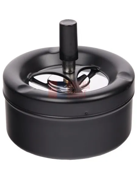 22339 Пепельница вращающаяся хром черная матовая 110 мм