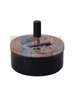 22341 Пепельница вращающаяся хром/черная 120 мм