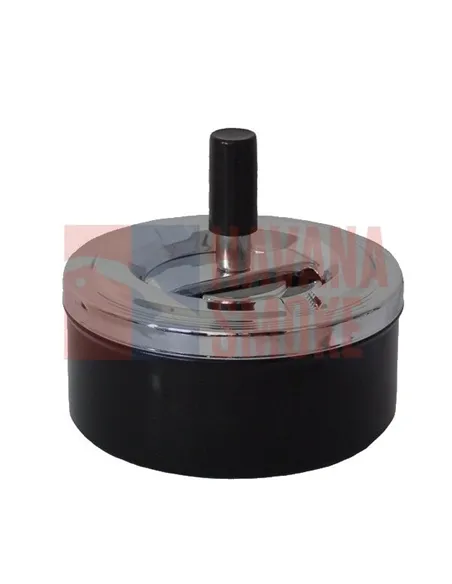 22341 Пепельница вращающаяся хром/черная 120 мм