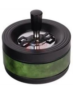 22347 Пепельница вращающаяся зеленый металлик 120 мм