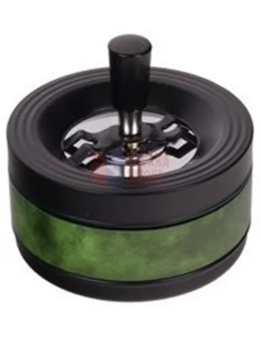 22347 Пепельница вращающаяся зеленый металлик 120 мм