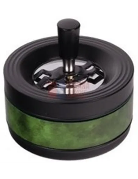 22347 Пепельница вращающаяся зеленый металлик 120 мм