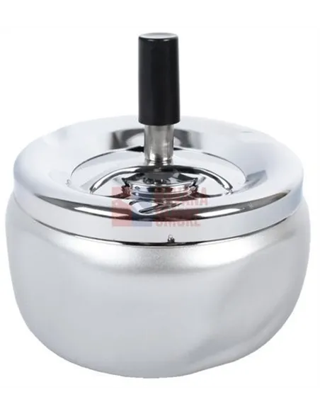 22352 Пепельница вращающаяся серебристая блестящая 110 мм 