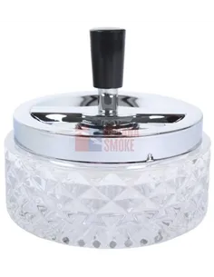 22359 Пепельница вращающаяся стекло белая 115 мм