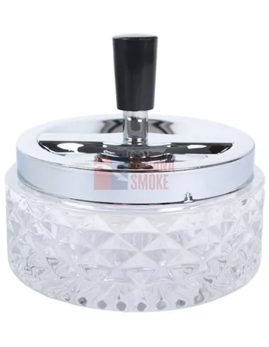 22359 Пепельница вращающаяся стекло белая 115 мм