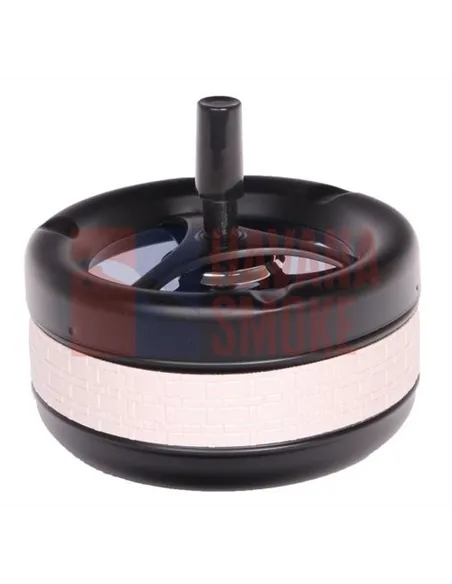 22365 Пепельница вращающаяся черная матовая\перламутр 130 мм *SUPERSALE*