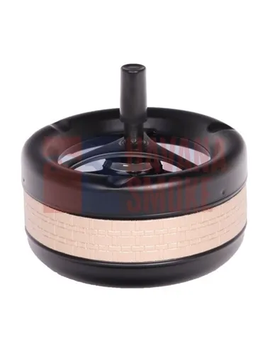 22366 Пепельница вращающаяся черная матовая\голд 130 мм *SUPERSALE*