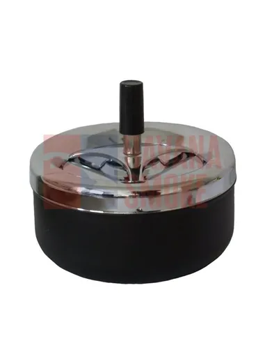 22373 Пепельница вращающаяся хром/черная 130 мм