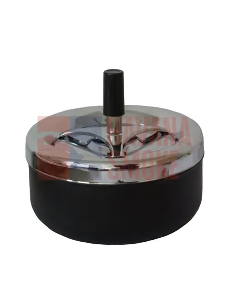 22373 Пепельница вращающаяся хром/черная 130 мм