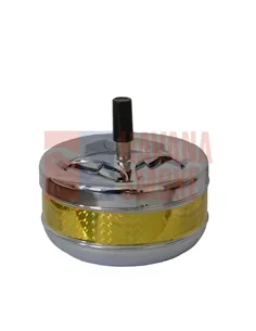 22383 Пепельница вращающаяся хром/золотая блестящая 130 мм *SALE*