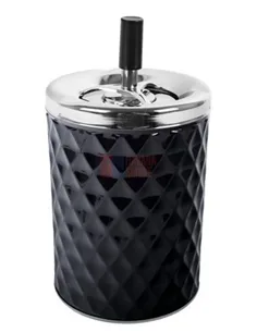 22416 Пепельница вращающаяся черная 110х205 мм