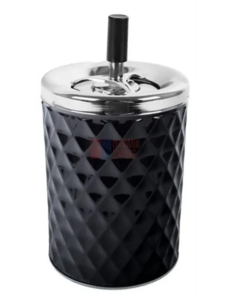 22416 Пепельница вращающаяся черная 110х205 мм