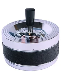 22433 Пепельница вращающаяся черная матовая 110 мм