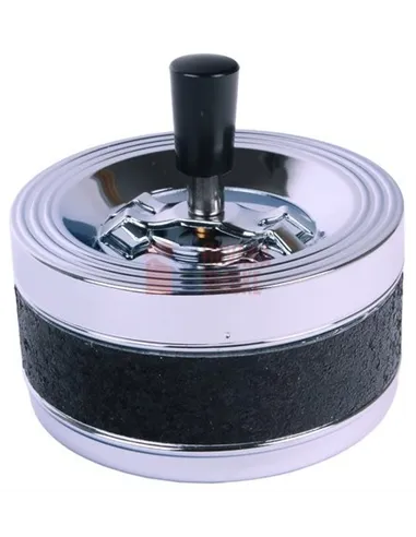 22433 Пепельница вращающаяся черная матовая 110 мм