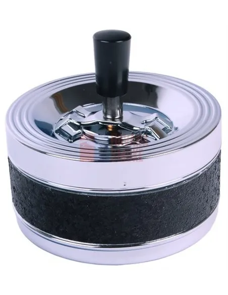 22433 Пепельница вращающаяся черная матовая 110 мм