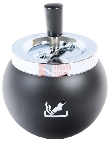 22435 Пепельница вращающаяся круглая SMOKING 95мм, черная матовая