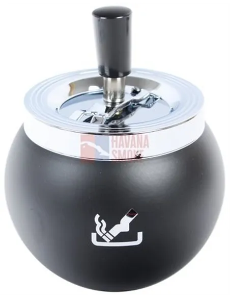 22435 Пепельница вращающаяся круглая SMOKING 95мм, черная матовая