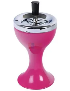 22442 Пепельница вращающаяся чаша розовая 110мм *SUPERSALE*