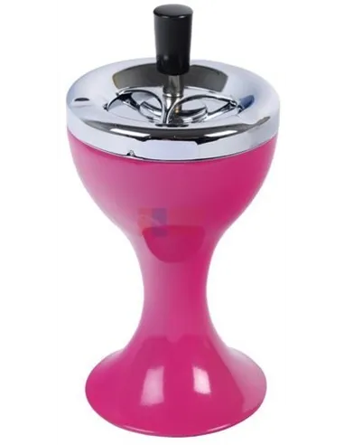 22442 Пепельница вращающаяся чаша розовая 110мм *SUPERSALE*