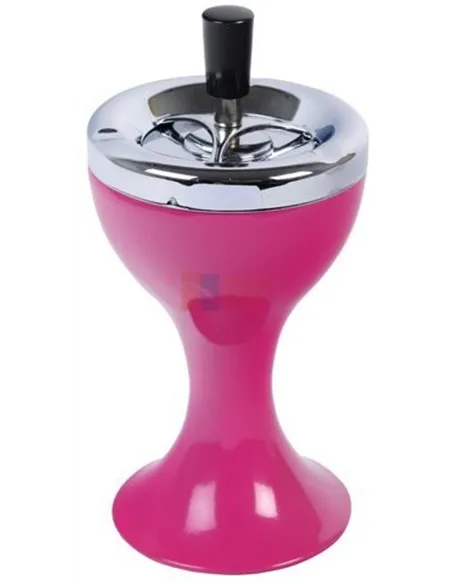 22442 Пепельница вращающаяся чаша розовая 110мм *SUPERSALE*