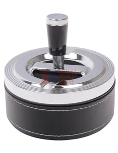 22470 Пепельница вращающаяся 110 мм кожа/ПВХ