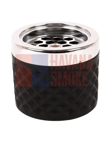 22835 Пепельница настольная стекло черная 90 мм